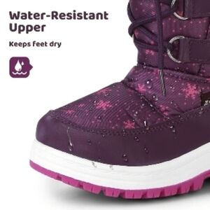 APAKOWA KIDS UNISEX INSULATED FUR WINTER WARN SNOW BOOT